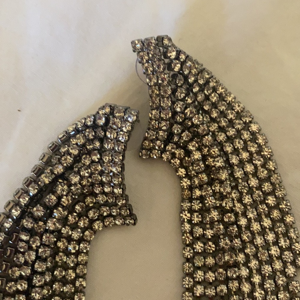 Silver Statement Earrings - image 6